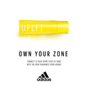 Adidas Culture of Sport Uplift Eau de Toilette 100ML for women's yellow Adidas Uplift spray with text and adidas logo on a white background | BEAUTE KNOWS AUSTRALIA