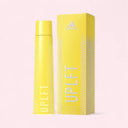 Adidas Culture of Sport Uplift Eau de Toilette 100ml for women's yellow perfume bottle and packaging with 'UPLFT' text on a light pink background | BEAUTE KNOWS AUSTRALIA