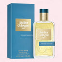 Atelier Cologne Orange Sanguine Cologne Absolue Eau de Parfum 100ML Perfume bottle and packaging on a pink background | BEAUTE KNOWS AUSTRALIA