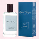 Atelier Cologne Oolang Infini Cologne Absolue Pure Perfume 100ML bottle and packaging on a pink background | BEAUTE KNOWS AUSTRALIA