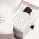 Banana Republic Gardenia & Cardamom perfume bottle in a white box on a light background