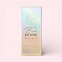 Beauty of Majesty BOM Foundation-Free Tone Cover Sun Cream SPF50+PA++++ 50g Product packaging with gradient design on a light pink background