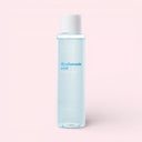 Clear blue bottle of Beauty of Majesty BOM Hyaluronic Acid Moisture Toner 200ml on a light pink background