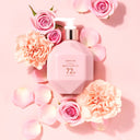 PinkBeauty of Majesty BOM LIGHT ON In Shower Body Tone Up Lotion 290ml bottle with flowers on a pink background