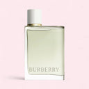 Burberry perfume bottle on a pink background
