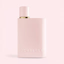 BEAUTE KNOWS Pink Burberry Her Elixir Eau De Parfum 100ml perfume bottle on a light pink background
