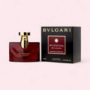 Bulgari Splendida perfume bottle and packaging on a light pink background