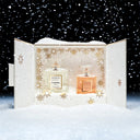 Chanel Coco Mademoiselle Eau de Parfum 50ml perfume and Coco Mademoiselle Body Oil 100ml duo in a decorative box with a snowy background