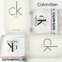 Calvin Klein perfume bottles with 'CK One' and 'Everyone' labels on a white background.