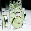 Chanel Chance Eau Fraîche Eau de Toilette 35ml perfume bottle with reflection on a mirror surface