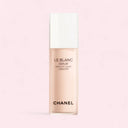 Chanel Le Blanc Serum Healthy Light Creator bottle on a pink background