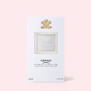 BEAUTE KNOWS Creed Silver Mountain Water Eau de Parfum 50ml perfume packaging on a light pink background