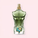 BEAUTE KNOWS Green Jean Paul Gaultier Le Beau Paradise Garden Eau De Parfum 125ml perfume bottle with floral design on a light pink background