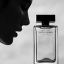 Narciso Rodriguez For Her Musc Noir Eau de Parfum 100ml perfume bottle with a silhouette of a face on a light gray background