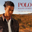 Ralph Lauren Polo Red Parfum advertisement with a man in a desert setting