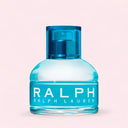 Blue Ralph Lauren Ralph Eau de Toilette 50ml perfume bottle on a light pink background