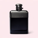 Black and chrome Ralph Lauren Ralph's Club Eau de Parfum 100ml perfume bottle on a light pink background