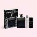Ralph Lauren Ralph's Club perfume gift set on a light pink background