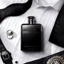 Ralph Lauren Ralph's Club Eau de Parfum 100ml perfume bottle on a white surface with a tie, shirt, and watch.