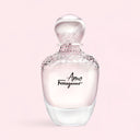Salvatore Ferragamo Amo Eau de Parfum 100ml perfume bottle on a light pink background
