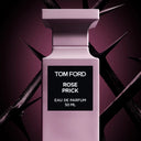 Tom Ford Rose Prick Eau de Parfum 50ml bottle with thorns on a dark background