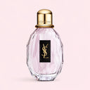 YSL Parisienne Eau de Parfum 90ml perfume bottle with gold cap on a pink background