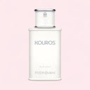 Yves Saint Laurent Kouros Eau de Toilette 100ml perfume bottle on a pink background