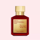 BEAUTE KNOWS Maison Francis Kurkdjian Baccarat Rouge 540 Extrait de Parfum in a signature red glass bottle with gold cap