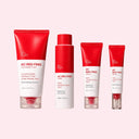 BEAUTE KNOWS Red and white coloured Beauty of Majesty BOM AC Red Free Bundle products cleansing foam, tonerm cream, serum 